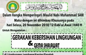 Gerakan Kebersihan Lingkungan & Gema Shalawat maulid bersih